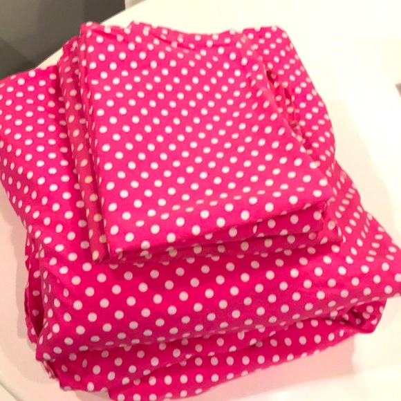 pottery barn polka dot sheets
